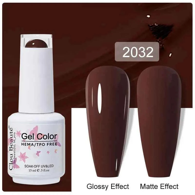 Professional 15ml HEMA & TPO Free Gel Polish – High-Performance Red & Multi Tone Semi Permanent Varnish
