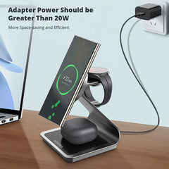 3 in 1 Wireless Charger Station for Samsung Phone, Watch & Earbuds by Snagg A Charging Station
