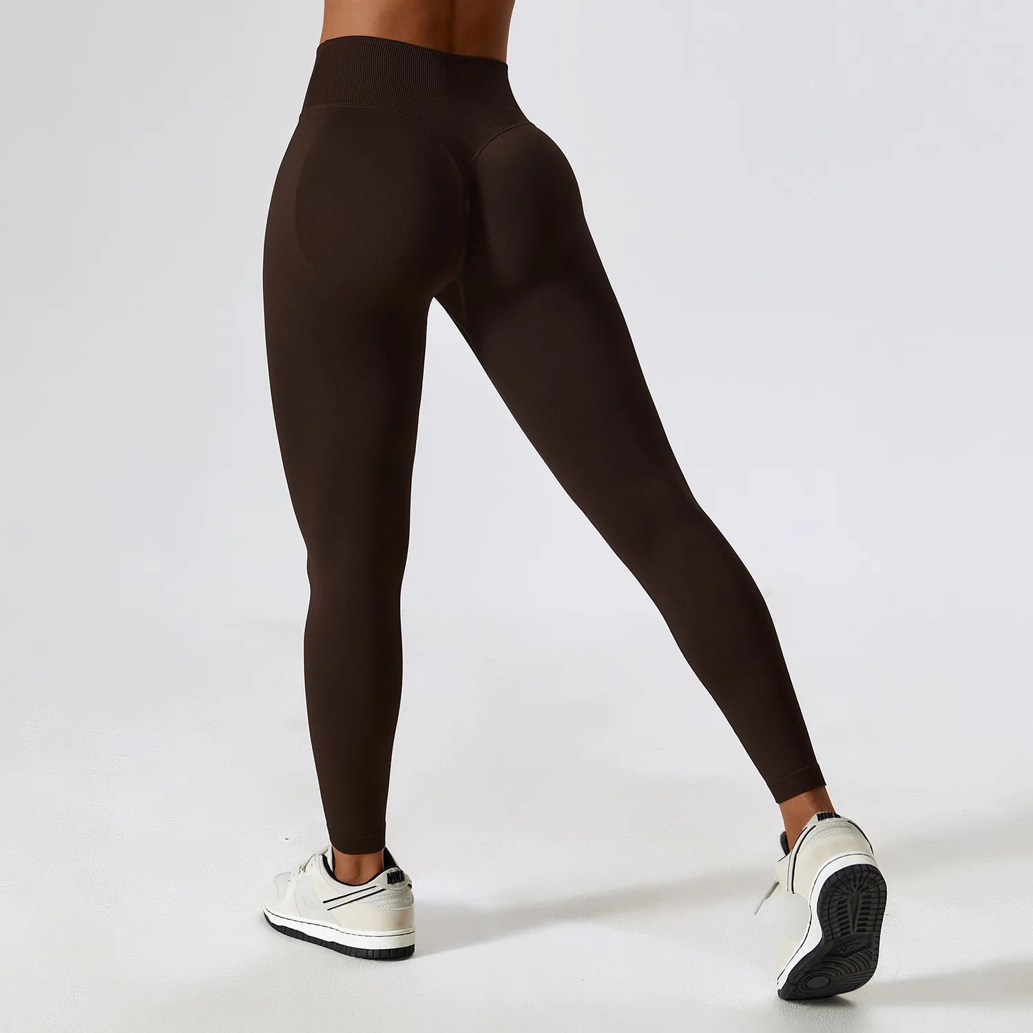 Women's Seamless Cross Waist Yoga Leggings | High Waist Running Cycling Gym Workout Tights