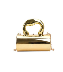 Golden Cylinder Acrylic Evening Clutch by Snagg It Purses