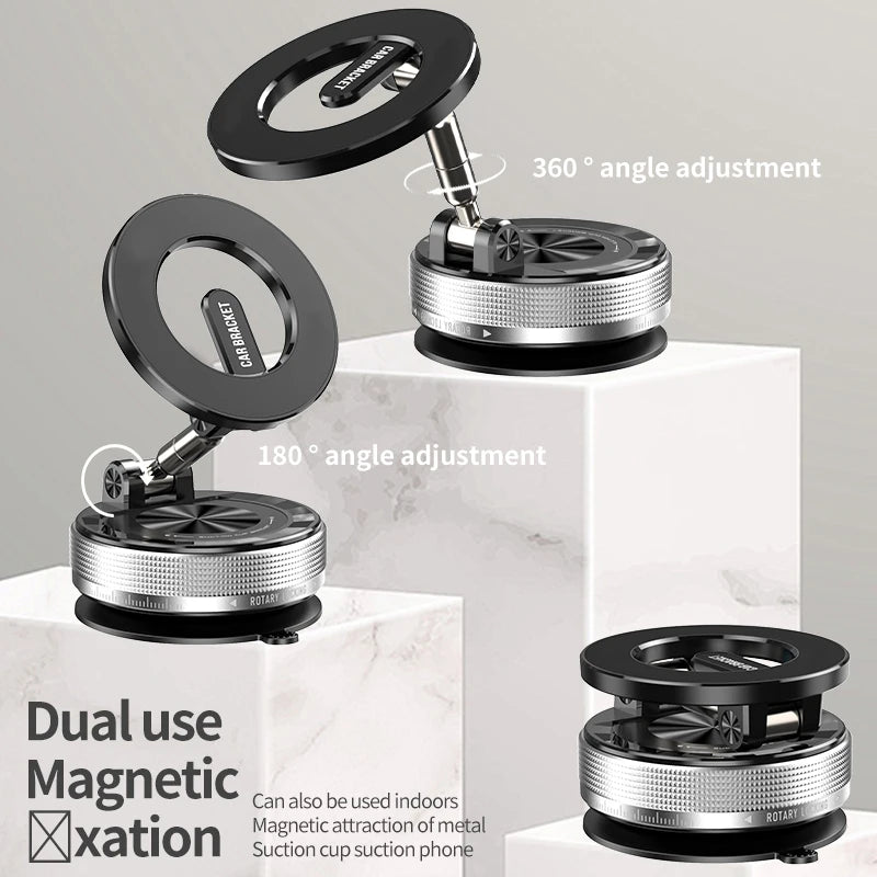 Vacuum Magnetic Car Phone Holder, 360 Degree Rotating and Folding, Suitable for Car Screen, Desktop by Snagg A Phone Holder