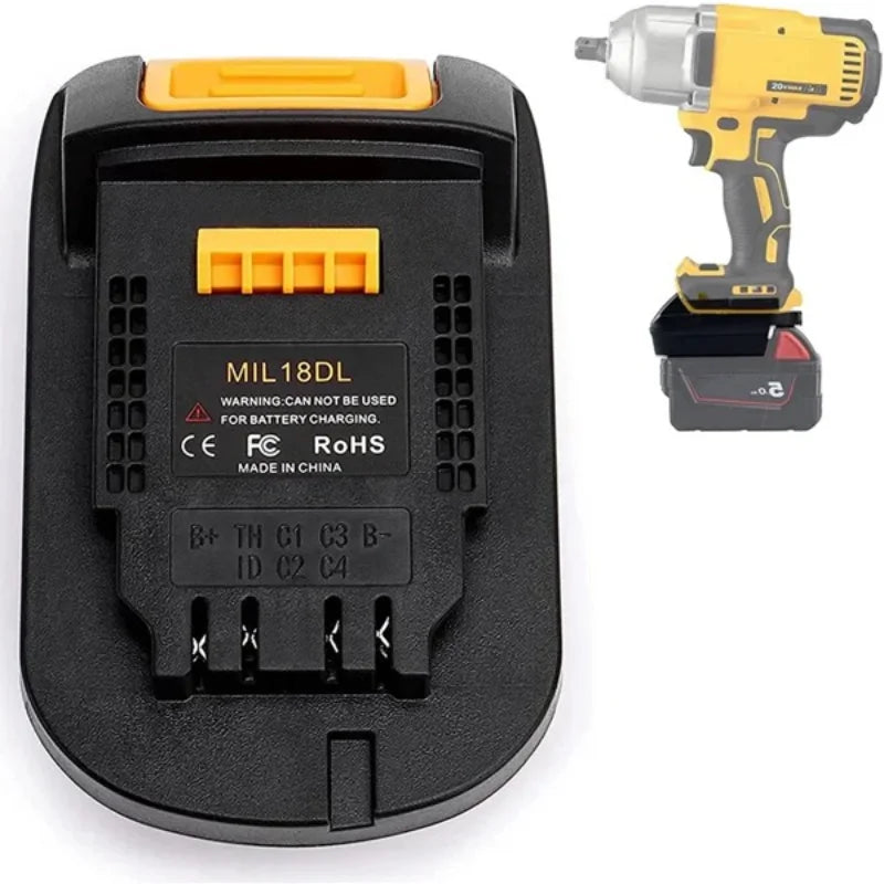 MIL18DL battery adapter for Milwaukee M18 batteries to DeWalt tools – image 7