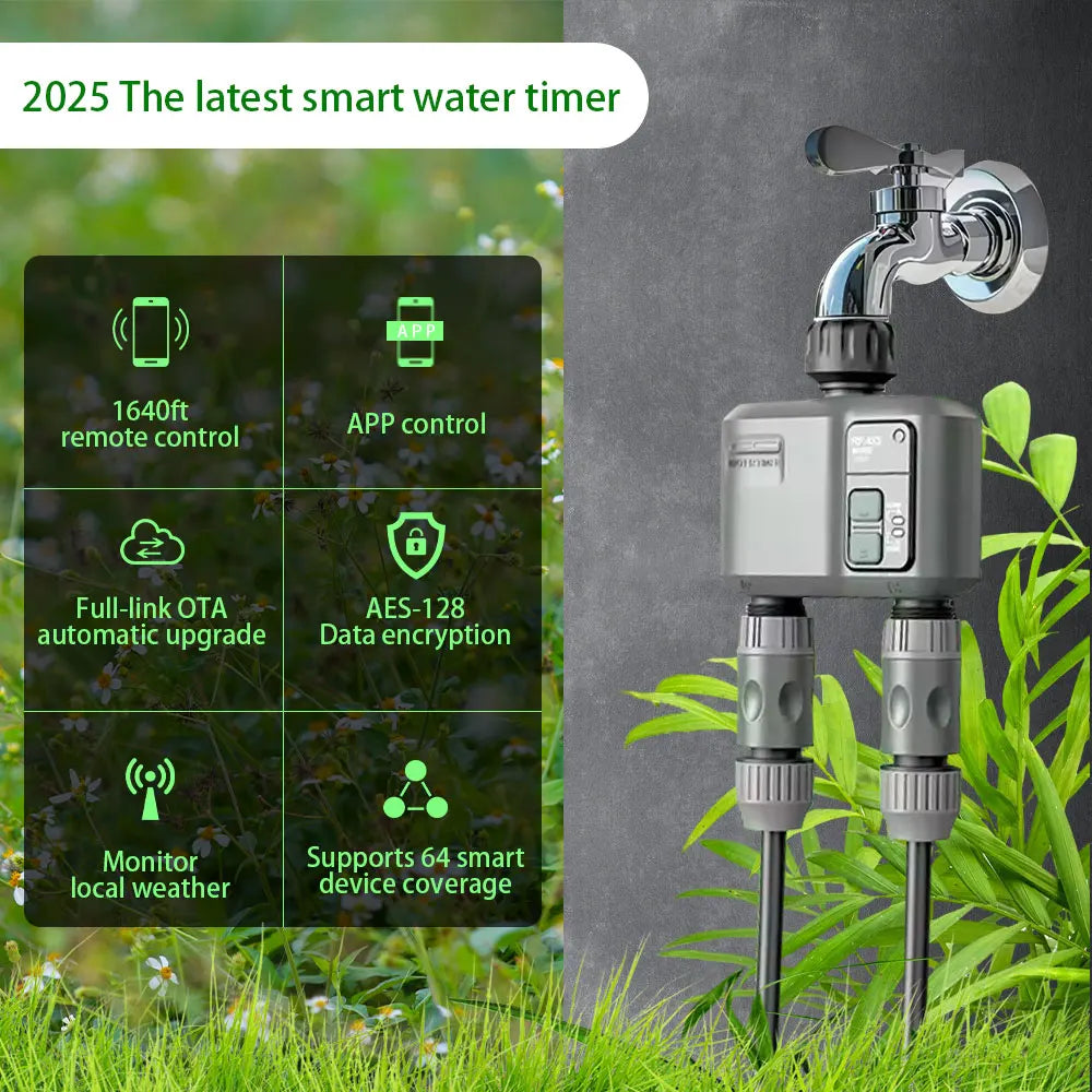 Smart WiFi + RF433 2-Way Garden Water Timer