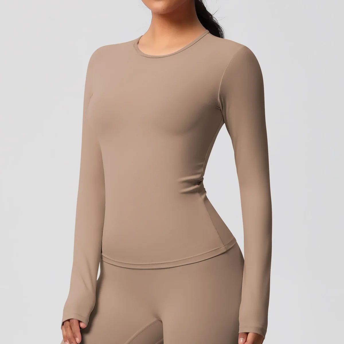 Women's Long Sleeve Yoga Shirt | Push-Up Gym Workout Top Dry-Fit Breathable High Elastic Sports