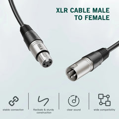 Male to Female Audio Cord for Dynamic or Condenser Mics, Mixers & Sound Cards by Snagg A Microphone Cable