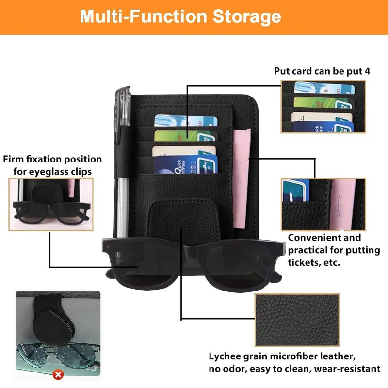 Car Sun Visor Storage Organizer by Snagg A Sun Glasses Holder