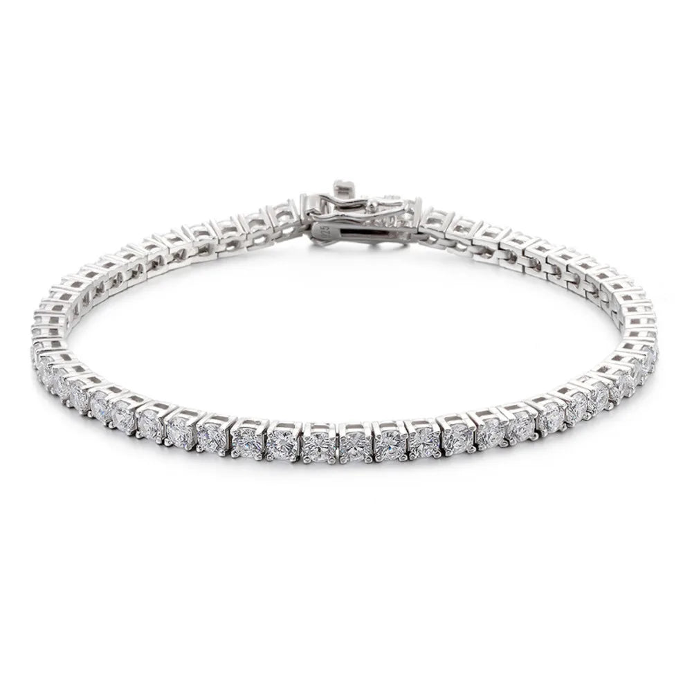 3mm / 4mm / 5mm D-Color Moissanite Tennis Bracelet - Bracelets