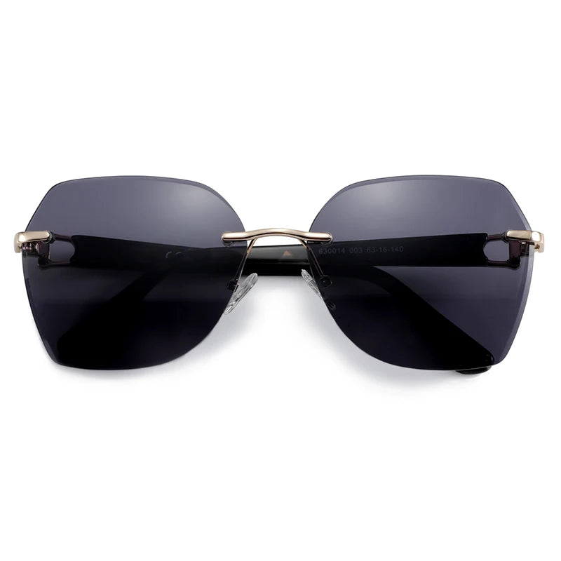 Oversized Rimless Butterfly Sunglasses by Snagg It Sunglasses