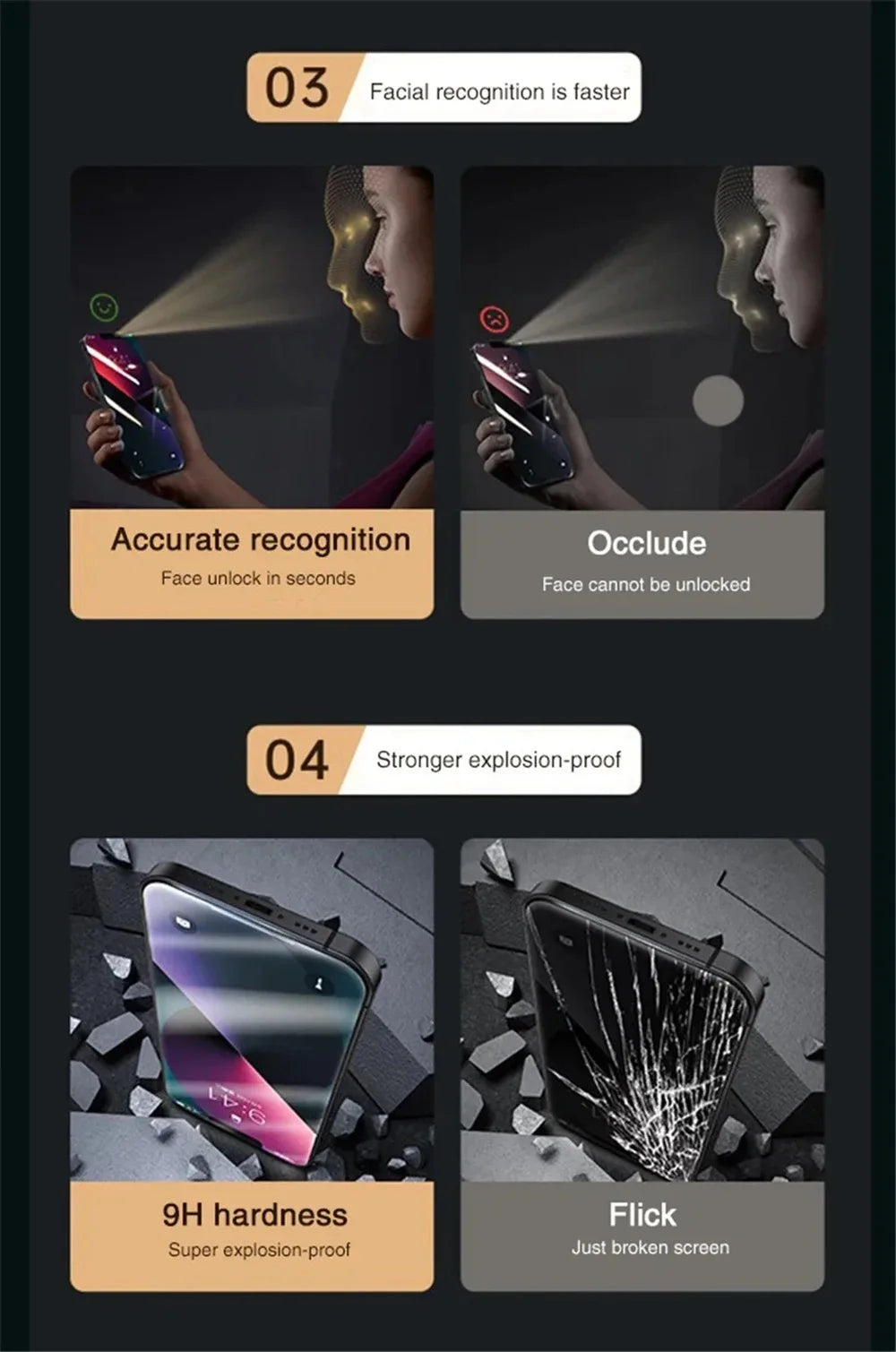 Anti Spy Tempered Glass Film Screen Protector for iPhone 17 / Series by Snagg A Screen Protector