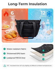Large Capacity Thermal Lunch Bag – Portable Insulated Cooler Bag for School, Work & Picnic