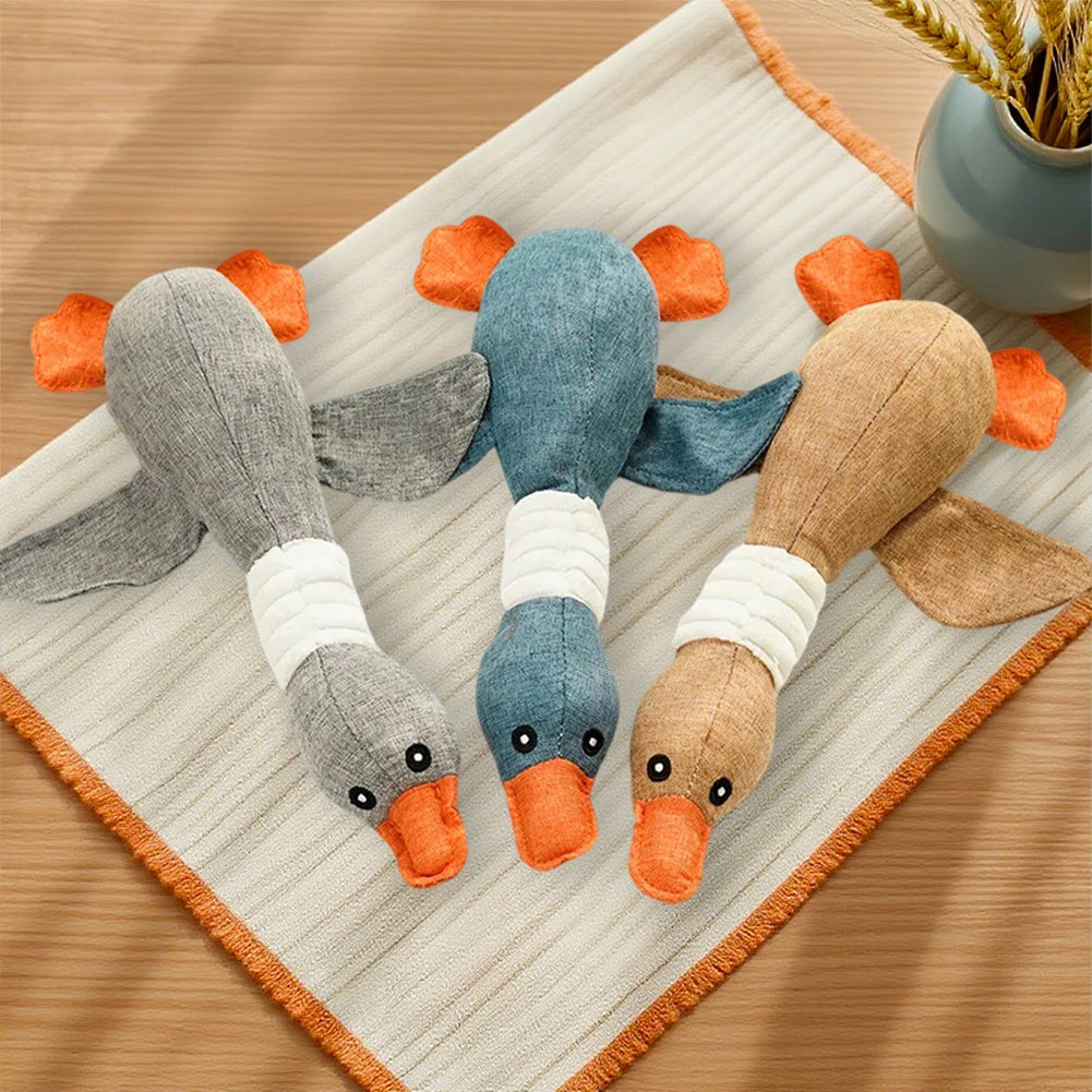 Plush Goose Squeaky Dog Toy by Snagg A Toy