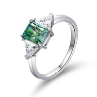 2ct Teal Moissanite Ring - SnaggIt