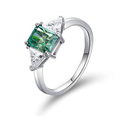 2ct Teal Moissanite Ring - SnaggIt