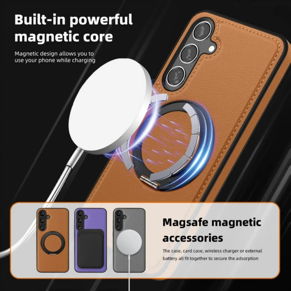 Leather Magnetic Stand Case For Samsung Galaxy S Series by Snagg A Phone Case