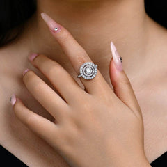 1.0ct Round Cut Moissanite Ring - SnaggIt