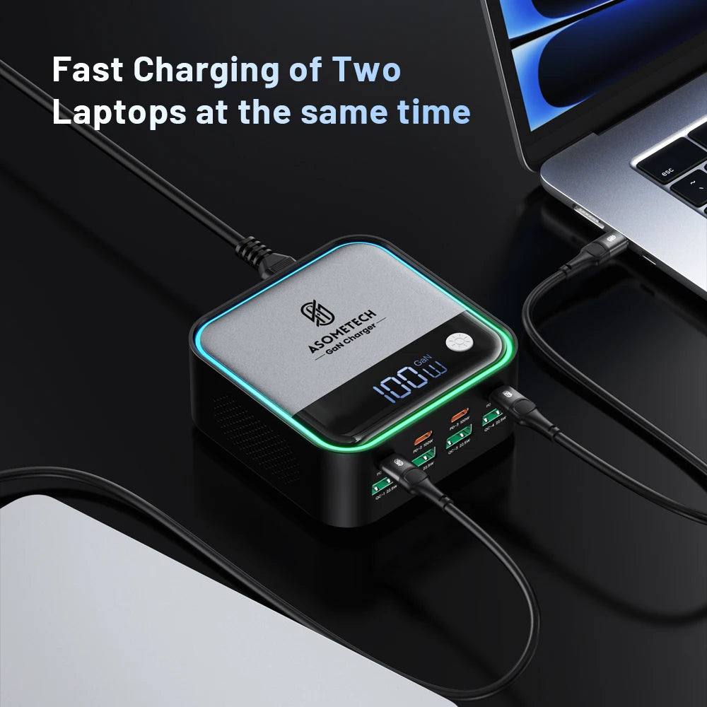 8 Port GaN USB-C Desktop Charger by Snagg A Charging Station