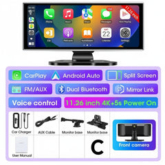 Dual Lens Car DVR with Wireless CarPlay by Snagg A Car DVR