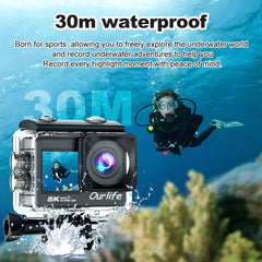 5K Action Camera – 4K60FPS Waterproof Sports Cam by Snagg A Portable Camera