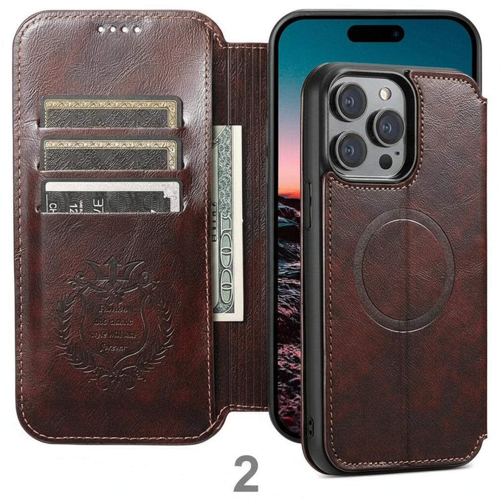 Slim Fit Premium Leather Wallet Case for iPhone 17 Pro Max / Series by Snagg A Phone Case