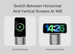 Qi2 Auto-rotate Touch Magnetic 3 in 1 Wireless Charger for IPhone Phones, Watch & AirPods by Snagg A Charging Station