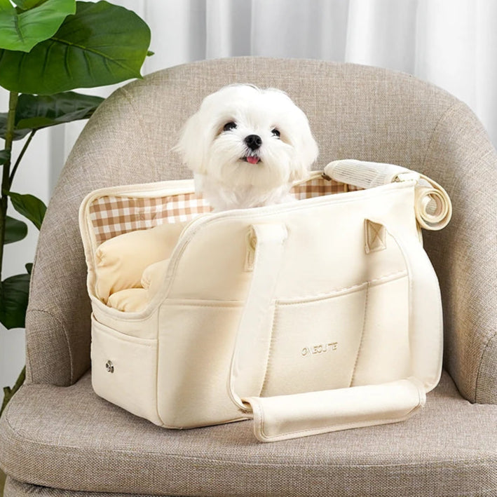 Portable Cotton Pet Carrier Shoulder Bag by Snagg A Pet Seat