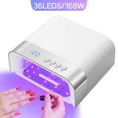 Professional 168W High Efficiency UV/LED Nail Dryer – 36-Bead Smart Sensing Salon Station