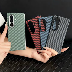 Carbon Fiber Pattern Magnetic Case For Samsung Z Fold 7 Series by Snagg A Phone Case