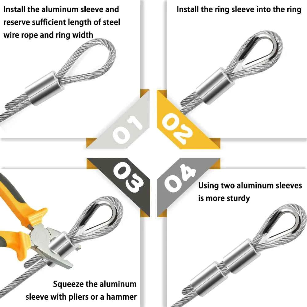 PVC Transparent Stainless Steel Wire Rope 10–25M | 2mm Cable for Clothesline Guardrail Safety Rope
