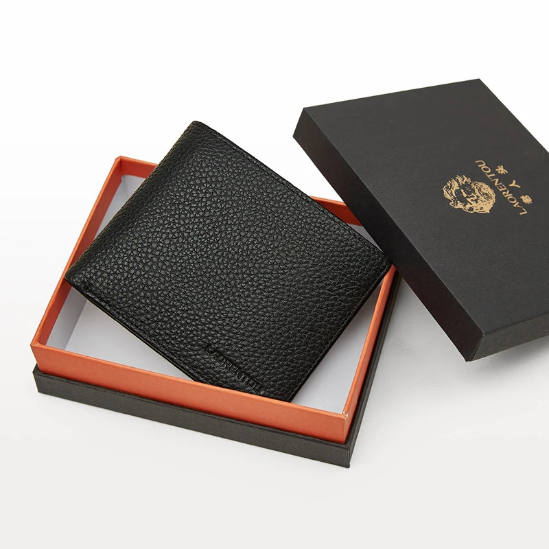 Genuine Leather Men’s Short Wallet