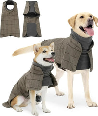 Warm Dog Coat – Classic Plaid Fleece Vest by Snagg A Jacket