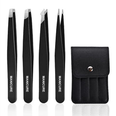 Professional 4 Pieces Precision Tweezer Set – Stainless Steel Grooming & Extension Kit