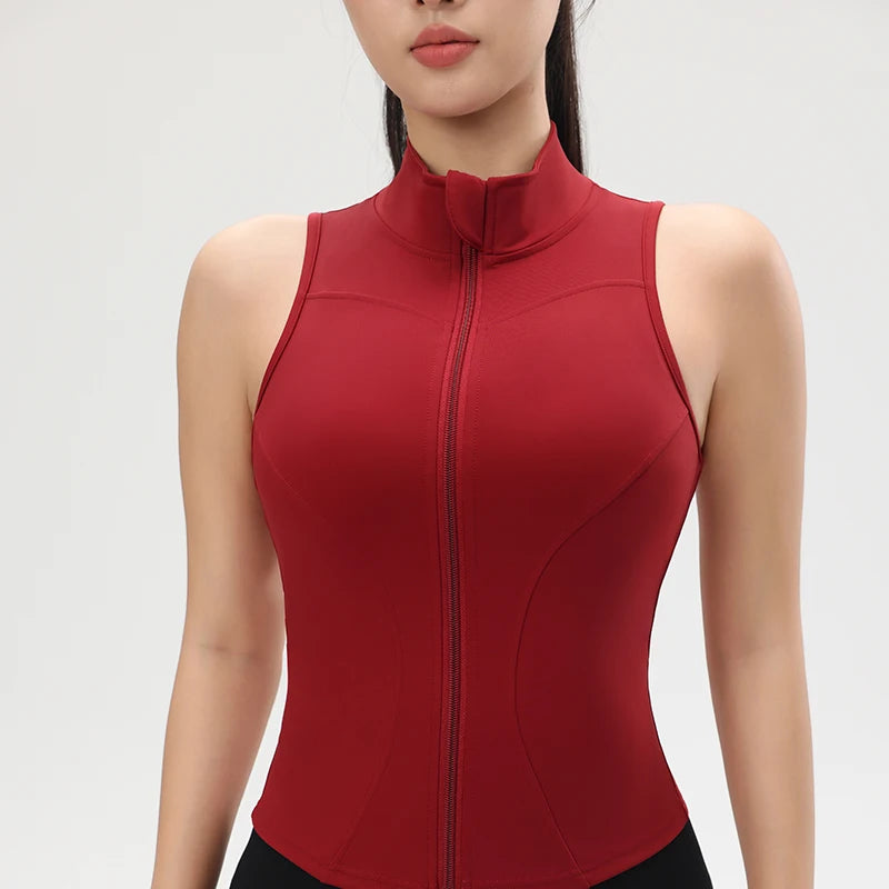Women’s Shockproof Zipper Yoga Tank Top by Snagg A Tank Top
