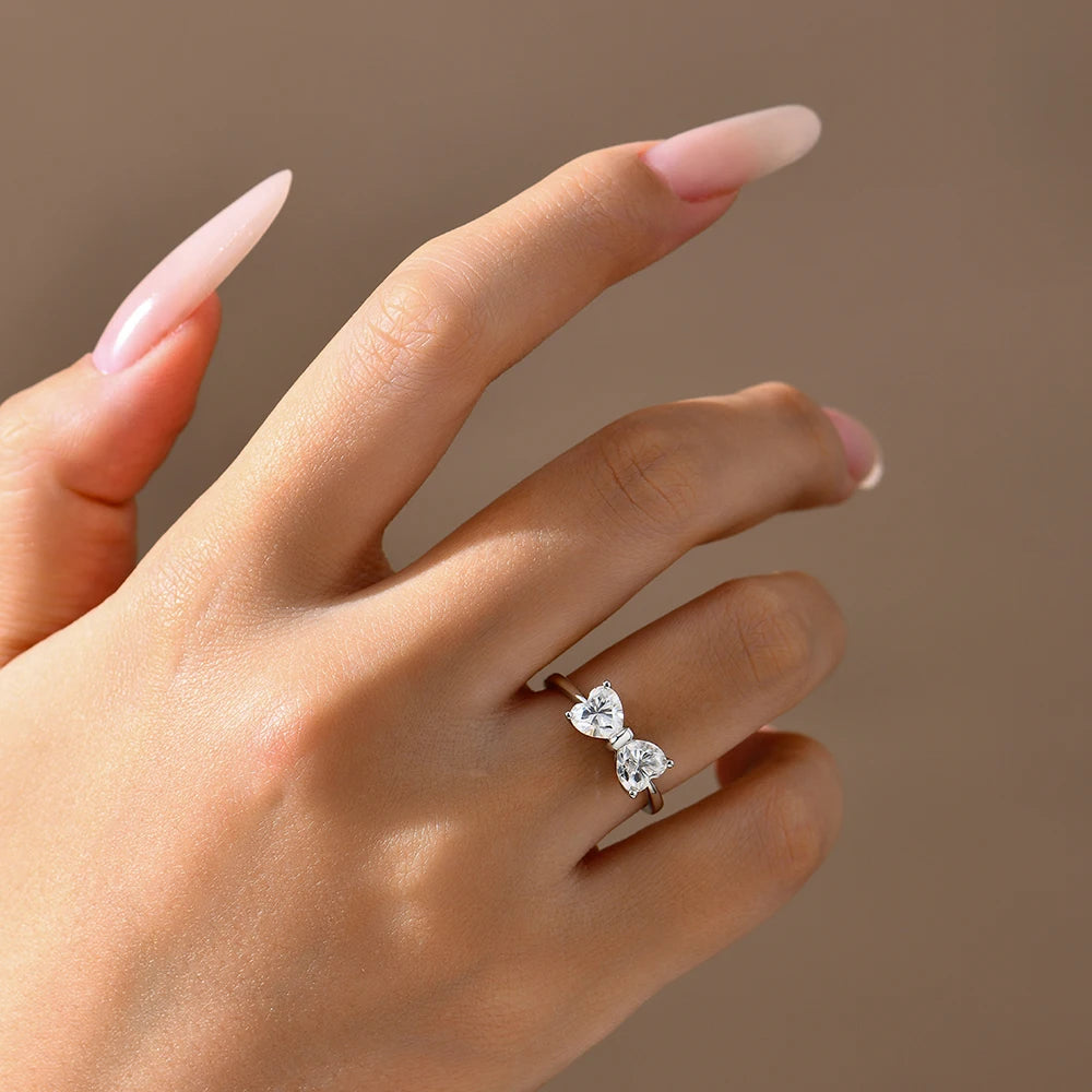Bowknot Moissanite Ring