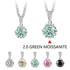 1 Carat Round Brilliant Moissanite Pendant Necklace - SnaggIt