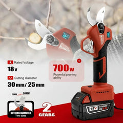 18V Brushless Cordless Electric Pruning Shears – 30mm Power Cutter with LED Display - Milwaukee Batteries