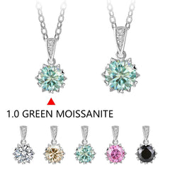 1 Carat Round Brilliant Moissanite Pendant Necklace - SnaggIt