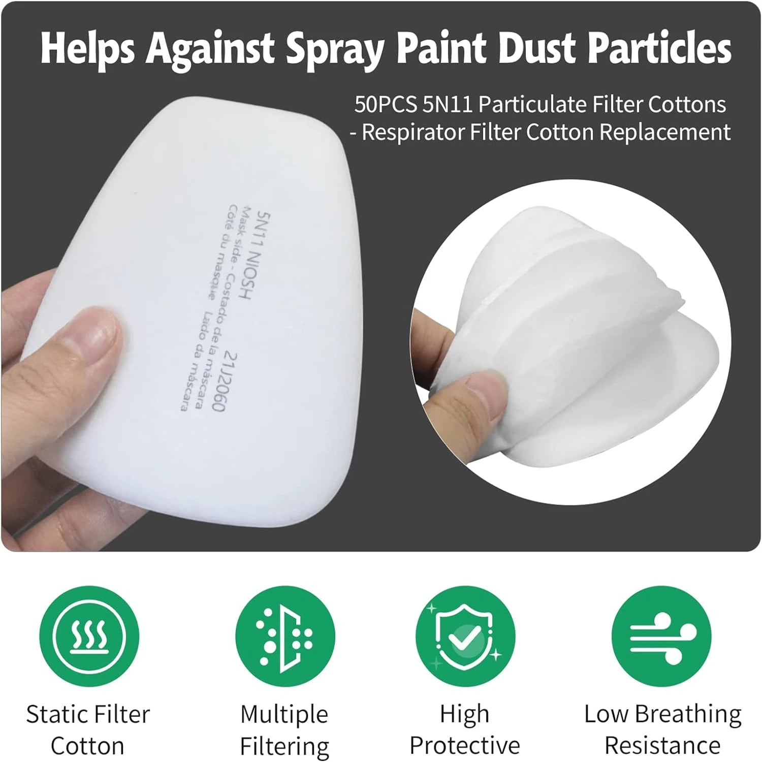5N11 Dust Cotton Filter Paper Filters by Snagg A Filter