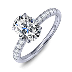 Oval Teal Moissanite Ring by Snagg A Ring