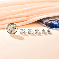 1 Carat Moissanite Stud Earrings