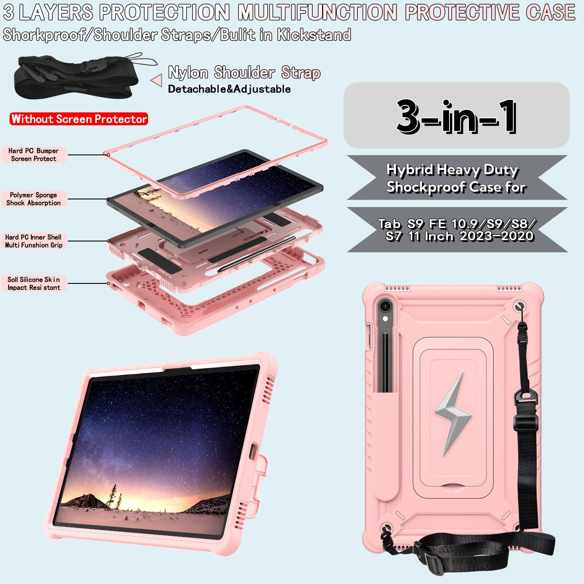 Stand Case for Samsung Tab S10 /S9 /S8 by Snagg A Tab Case