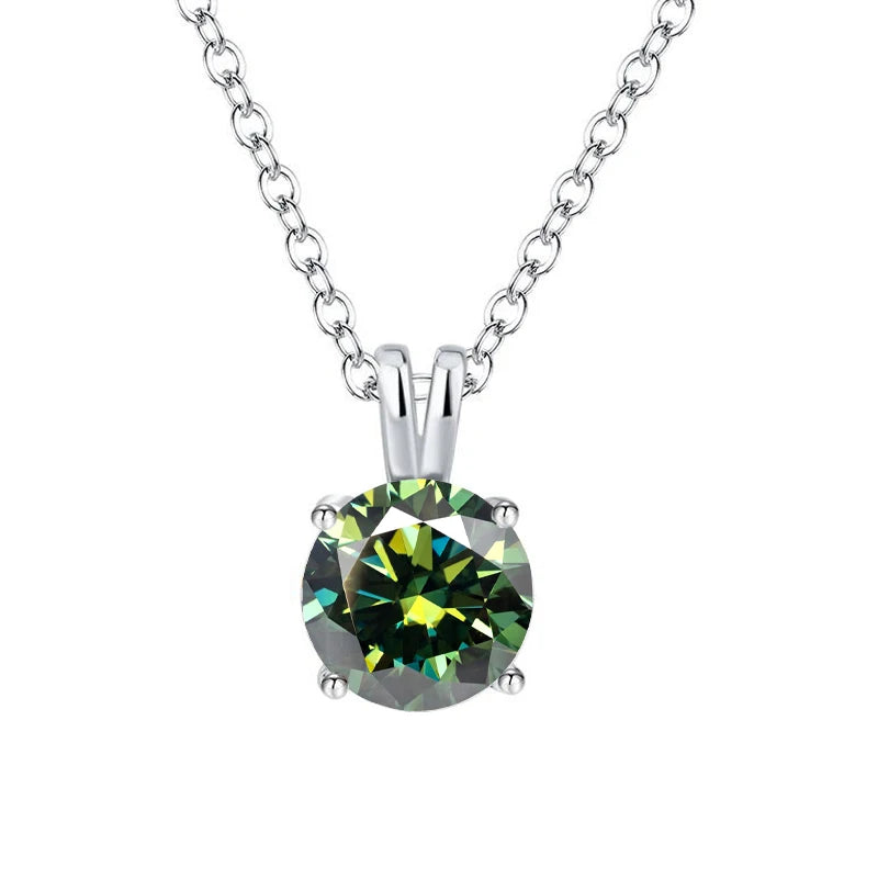 1–3ct Colorful Moissanite Pendant Necklace