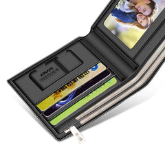 Genuine Leather Men’s Short Wallet