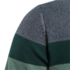 Men’s Spliced Cotton Pullover | Premium O-Neck Winter Knitted Sweater