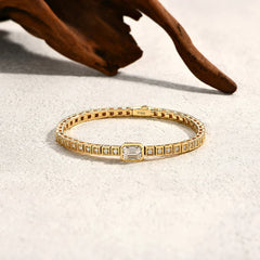 Emerald Cut Moissanite Tennis Bracelet - Bracelets