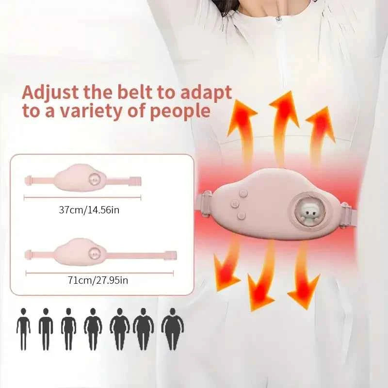Waist Heating Massager Belt – Abdominal Warm Therapy for Menstrual Pain & Fatigue Relief