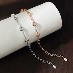 3mm D Color Moissanite Adjustable Tennis Bracelet
