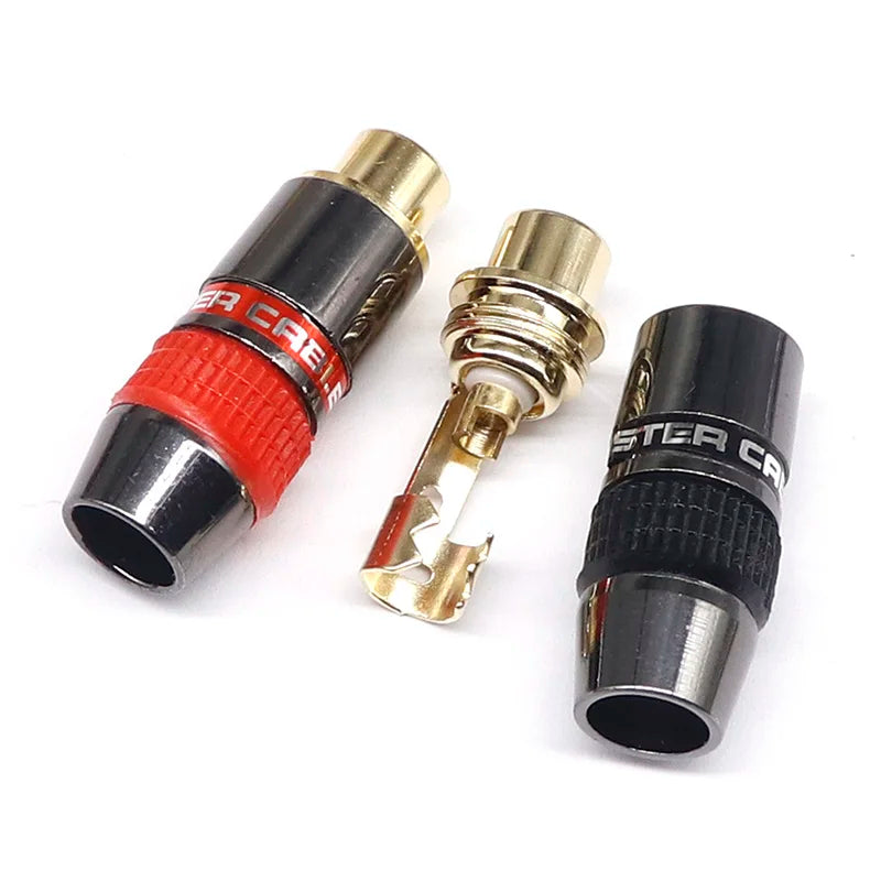 10 Pack RCA Male/Female Connectors – Gold-Plated Copper Audio & Video Plugs for Extension and Wiring by Snagg A Cable Plug