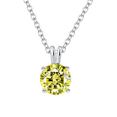 1–3ct Colorful Moissanite Pendant Necklace - SnaggIt