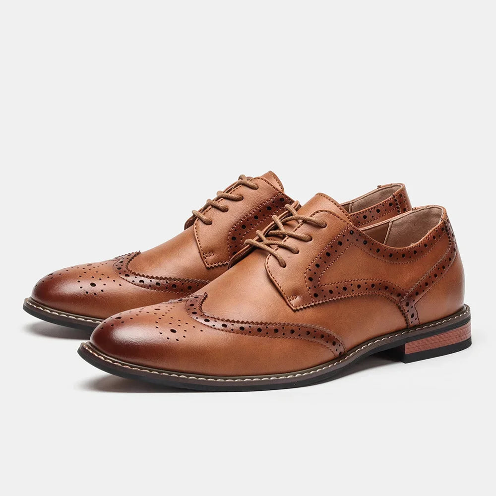 Men’s Brogue Dress Shoes – Lace-Up Formal Wedding & Social Shoes by Snagg A Shoes