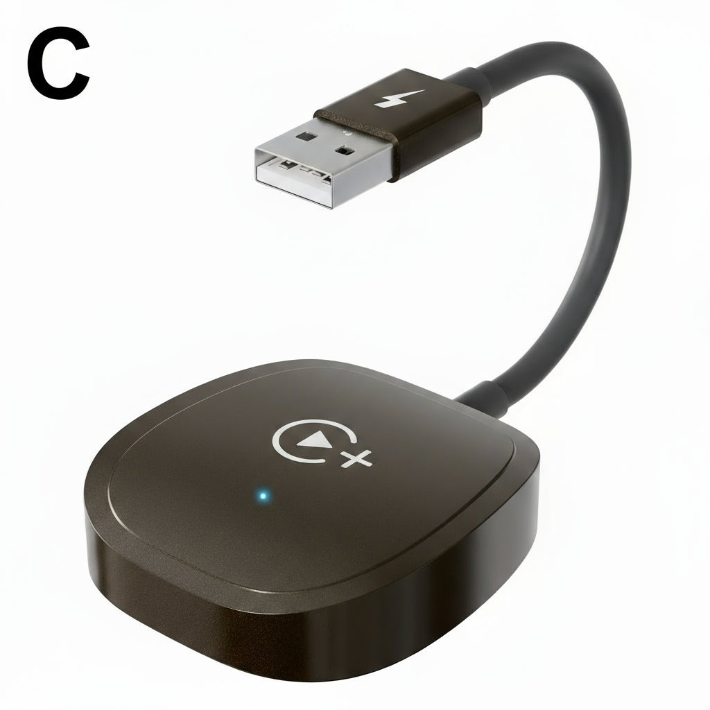 Wireless Video CarPlay Adapter With Netflix/YouTube/Tiktok, For OEM Wired CarPlay Cars by Snagg A Car Adapter